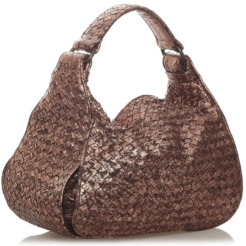 Bottega Veneta Vintage - Intrecciato Leather Handbag - Brown Bronze - Leather Handbag - Luxury High Quality - Avvenice