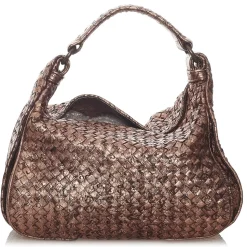 Bottega Veneta Vintage - Intrecciato Leather Handbag - Brown Bronze - Leather Handbag - Luxury High Quality - Avvenice