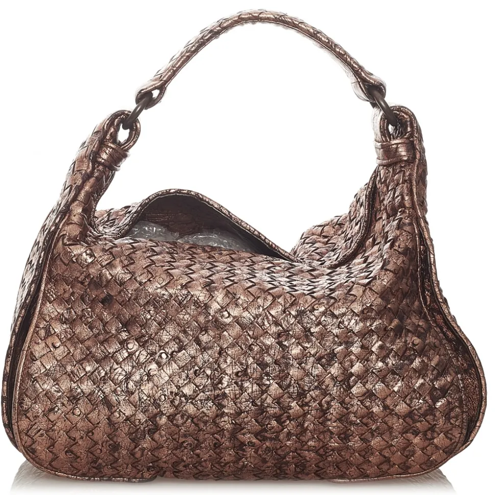 Bottega Veneta Vintage - Intrecciato Leather Handbag - Brown Bronze - Leather Handbag - Luxury High Quality - Avvenice