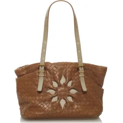 Bottega Veneta Vintage - Intrecciato Leather Tote Bag - Brown - Leather Handbag - Luxury High Quality - Avvenice