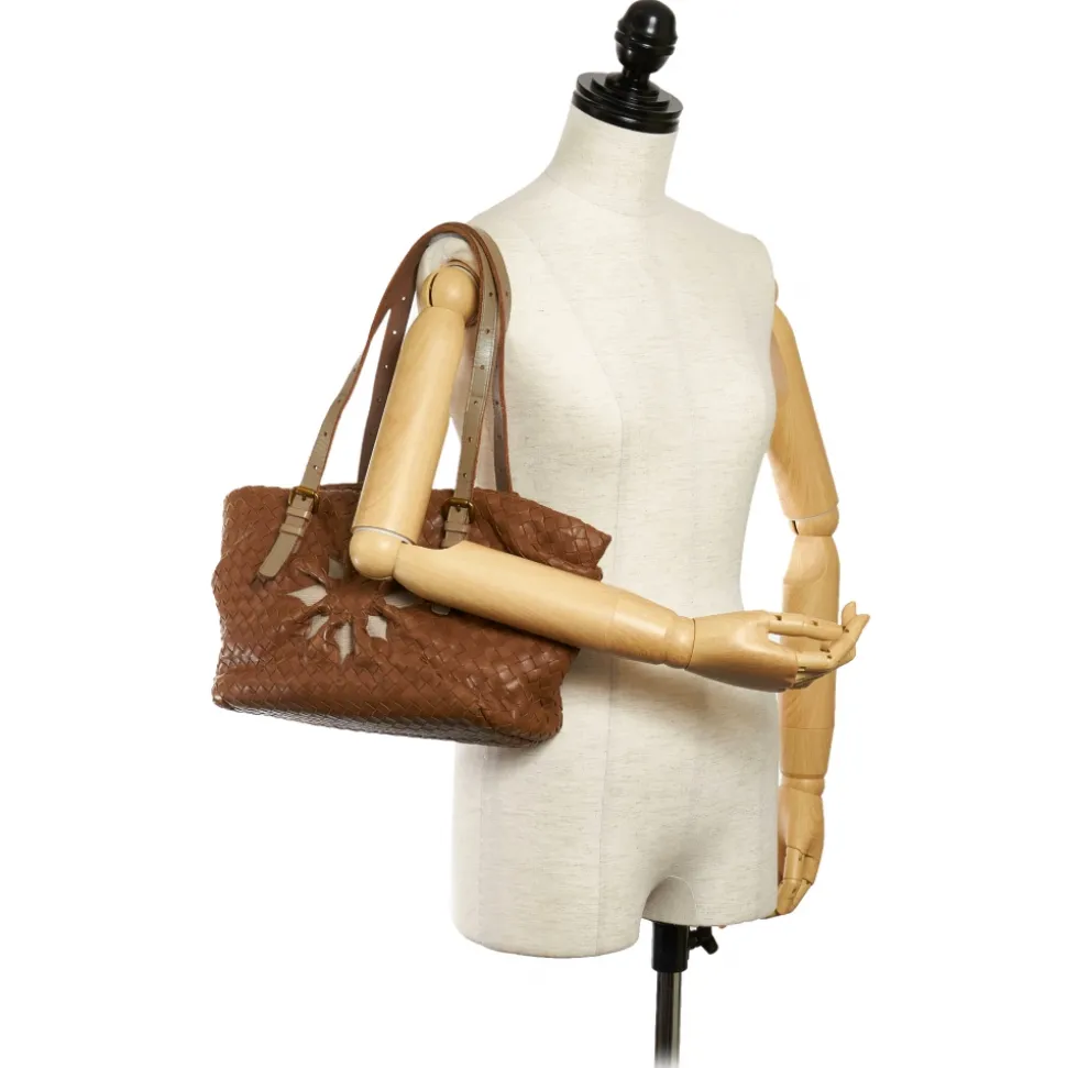 Bottega Veneta Vintage - Intrecciato Leather Tote Bag - Brown - Leather Handbag - Luxury High Quality - Avvenice