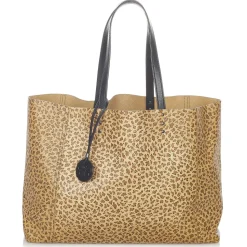 Bottega Veneta Vintage - Leopard Print Intrecciomirage Leather Tote Bag - Brown - Leather Handbag - Luxury High Quality - Avvenice