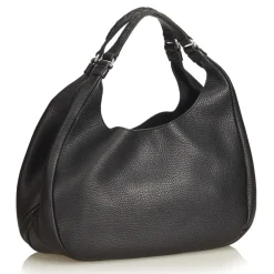 Bottega Veneta Vintage - Leather Hobo Bag - Black - Leather Handbag - Luxury High Quality - Avvenice