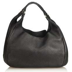 Bottega Veneta Vintage - Leather Hobo Bag - Black - Leather Handbag - Luxury High Quality - Avvenice