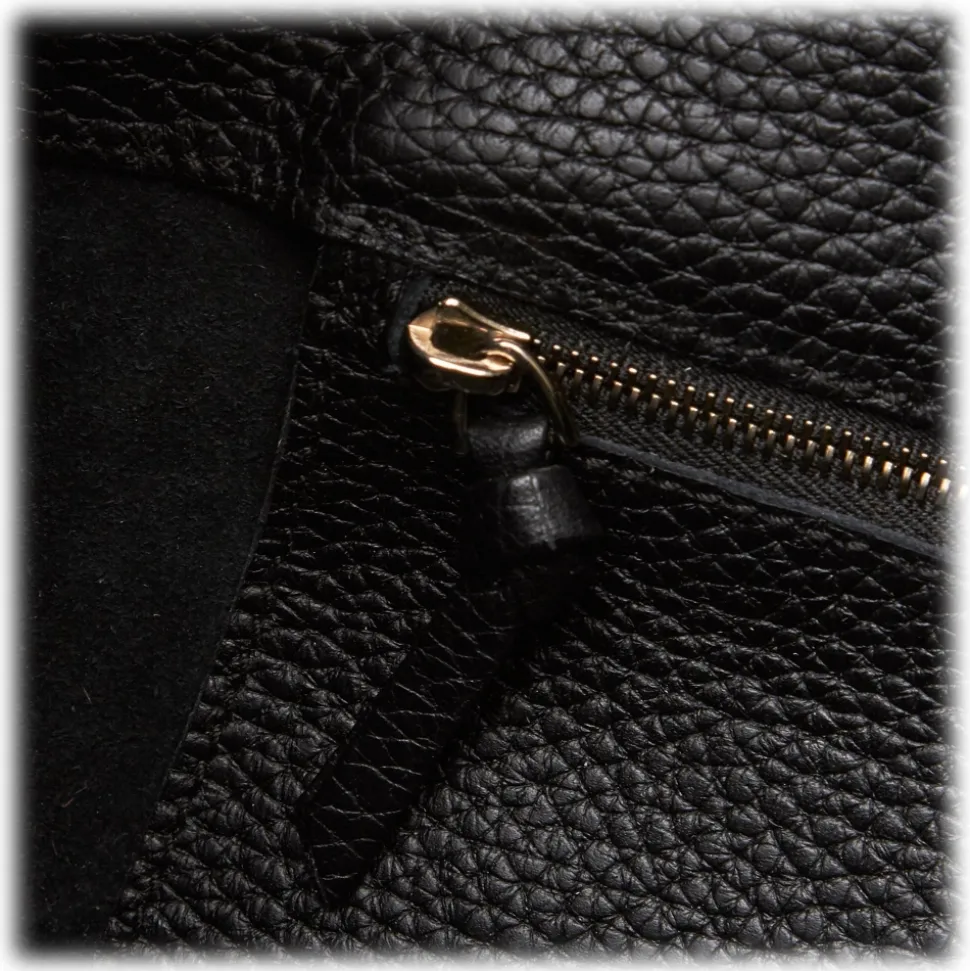 Bottega Veneta Vintage - Leather Hobo Bag - Black - Leather Handbag - Luxury High Quality - Avvenice