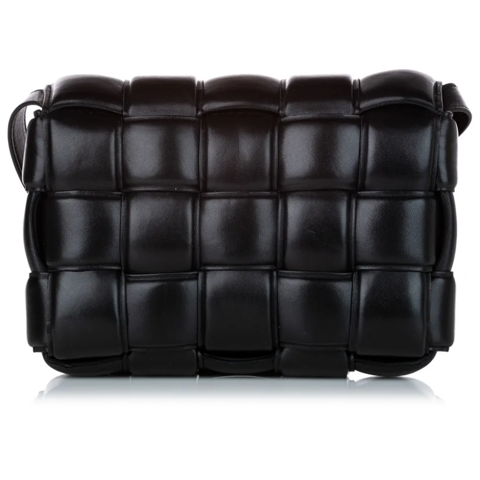 Bottega Veneta Vintage - Padded Cassette Leather Crossbody Bag - Black - Leather Handbag - Luxury High Quality - Avvenice