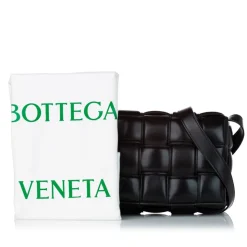 Bottega Veneta Vintage - Padded Cassette Leather Crossbody Bag - Black - Leather Handbag - Luxury High Quality - Avvenice