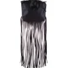 Bottega Veneta Vintage - The Fringe Pouch Leather Shoulder Bag - Black - Leather Handbag - Luxury High Quality - Avvenice