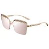 Bulgari - B.Zero1 - B.Overvibe Half-Rim Square Metal Sunglasses - Pink Gold - B.Zero1 Collection  - Bulgari Eyewear - Avvenice