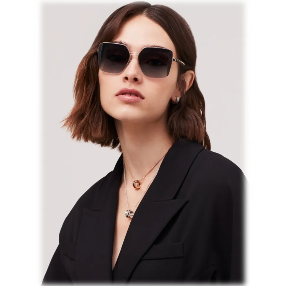 Bulgari - B.Zero1 - B.Purebright Squared Sunglasses - Black - B.Zero1 Collection - Sunglasses - Bulgari Eyewear - Avvenice