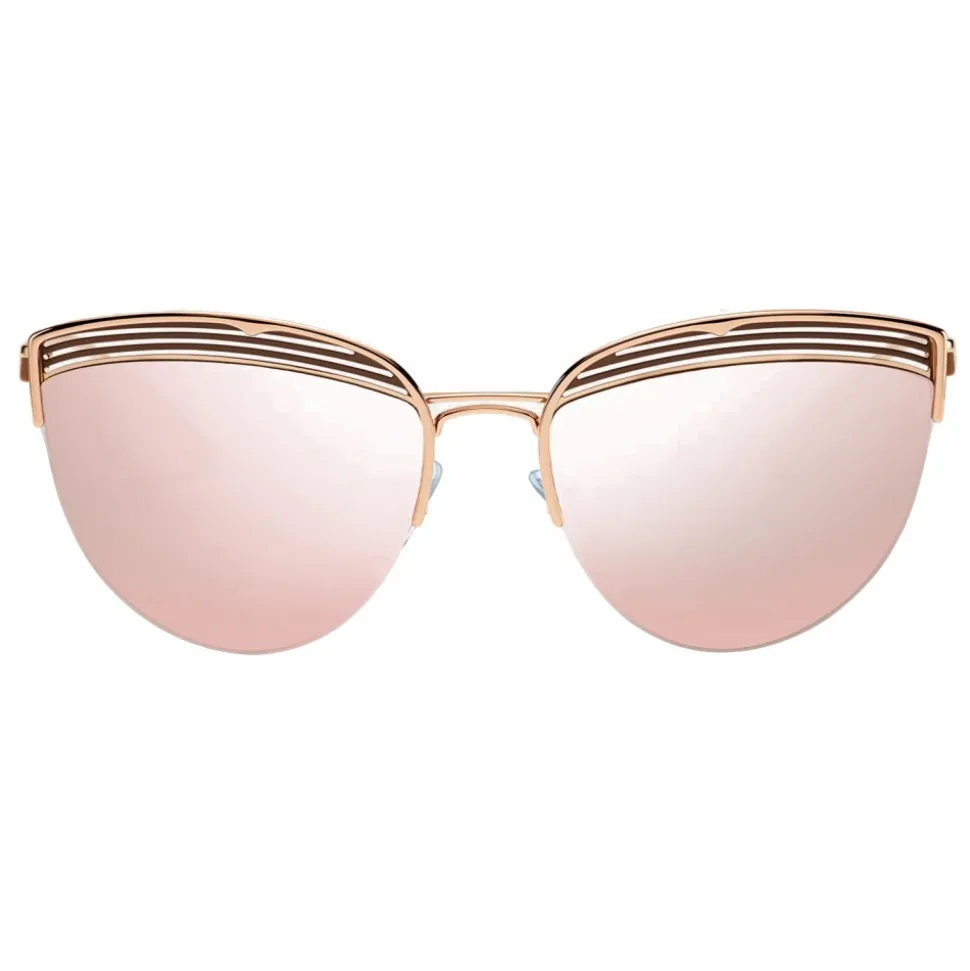 Bulgari - B.ZERO1 - Cat Eye Sunglasses B.Purevibes - Semi-Rimeless - Rose - B.ZERO1 Collection - Bulgari Eyewear - Avvenice