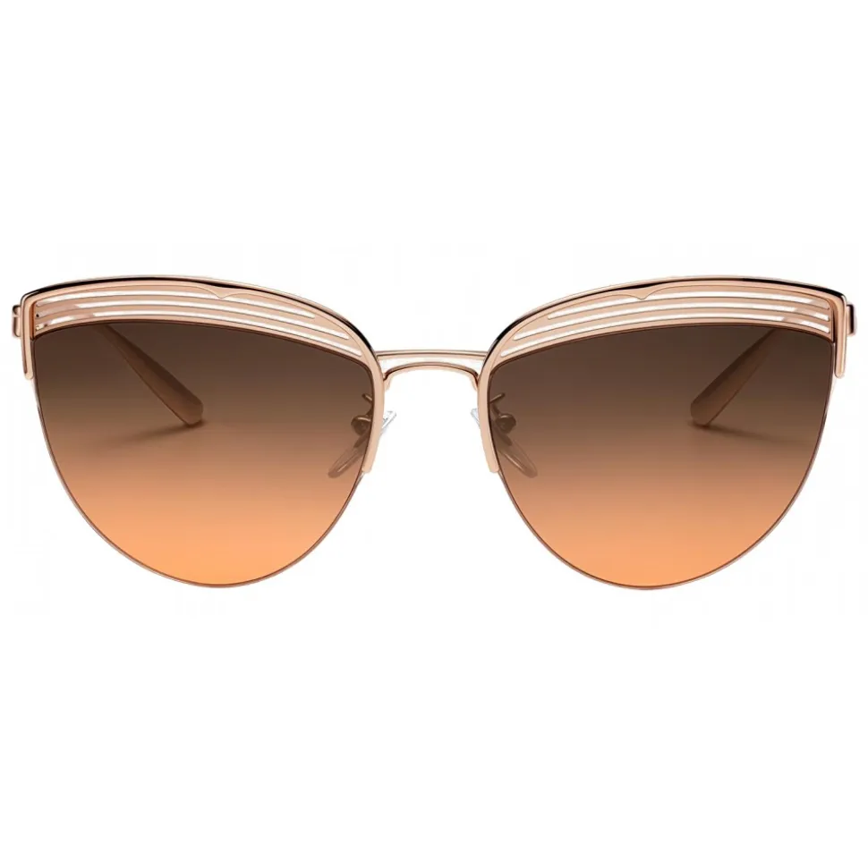 Bulgari - B.ZERO1 - Cat Eye Sunglasses B.Purevibes - Semi-Rimeless - Gold - B.ZERO1 Collection - Bulgari Eyewear - Avvenice