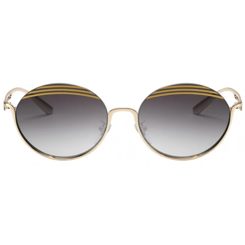 Bulgari - B.ZERO1 - Oval Sunglasses B.Stripe - Semi-Rimeless - Black - B.ZERO1 Collection - Bulgari Eyewear - Avvenice