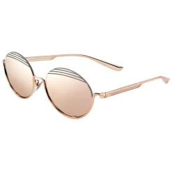 Bulgari - B.ZERO1 - Oval Sunglasses B.Stripe - Semi-Rimeless - Rose - B.ZERO1 Collection - Bulgari Eyewear - Avvenice