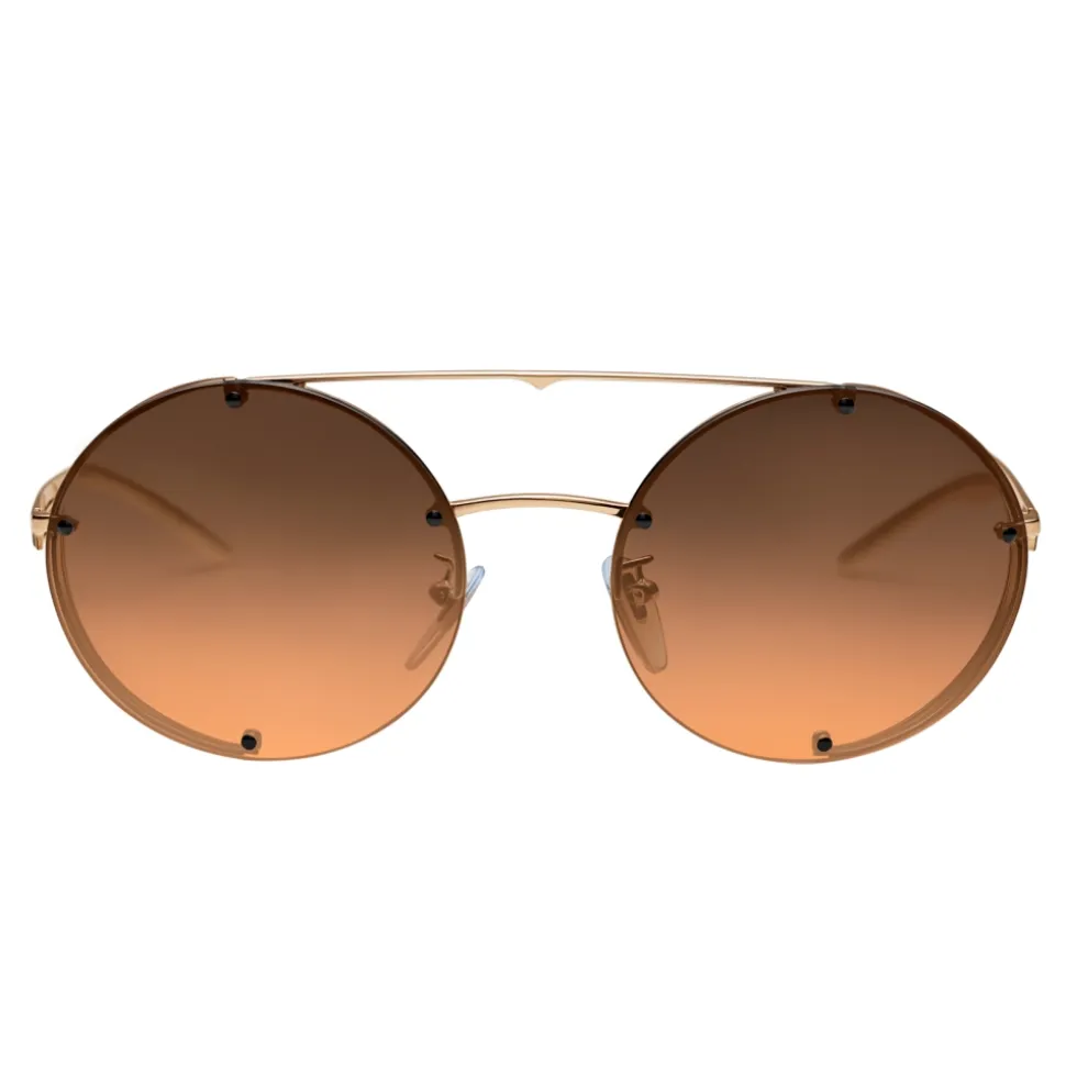 Bulgari - B.ZERO1 - Round Sunglasses B.Zero Flyingstripe - Gold Orange - B.ZERO1 Collection - Bulgari Eyewear - Avvenice