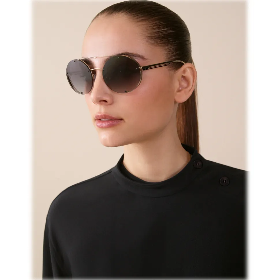 Bulgari - B.ZERO1 - Round Sunglasses B.Zero Flyingstripe - Light Gold - B.ZERO1 Collection - Bulgari Eyewear - Avvenice