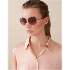 Bulgari - B.ZERO1 - Semi-Circular Sunglasses B.Zero - Gold Violet - B.ZERO1 Collection - Bulgari Eyewear - Avvenice