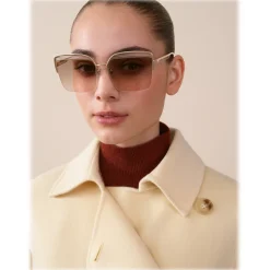 Bulgari - B.ZERO1 - Square Sunglasses B.Zero Overvibe - Champagne - B.ZERO1 Collection - Bulgari Eyewear - Avvenice