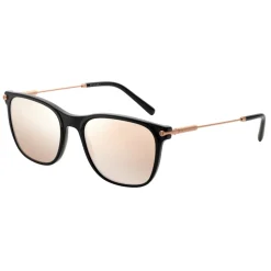 Bulgari - Diagono - Rectangular Acetate Sunglasses - Black Rose Gold - Diagono Collection - Bulgari Eyewear - Avvenice