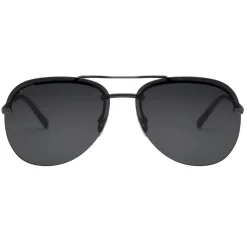 Bulgari - Diagono - Semi-Rimless Aviator Sunglasses - Black - Diagono Collection - Bulgari Eyewear - Avvenice
