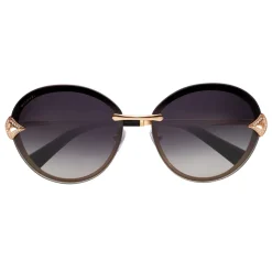 Bulgari - Divas’ Dream - Oval Metal Sunglasses with Crystals - Rose Gold - Divas’ Dream Collection - Bulgari Eyewear - Avvenice
