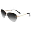 Bulgari - Le Gemme - Aviator Sunglasses - Gold Grey - Serpenti Collection - Bulgari Eyewear - Avvenice