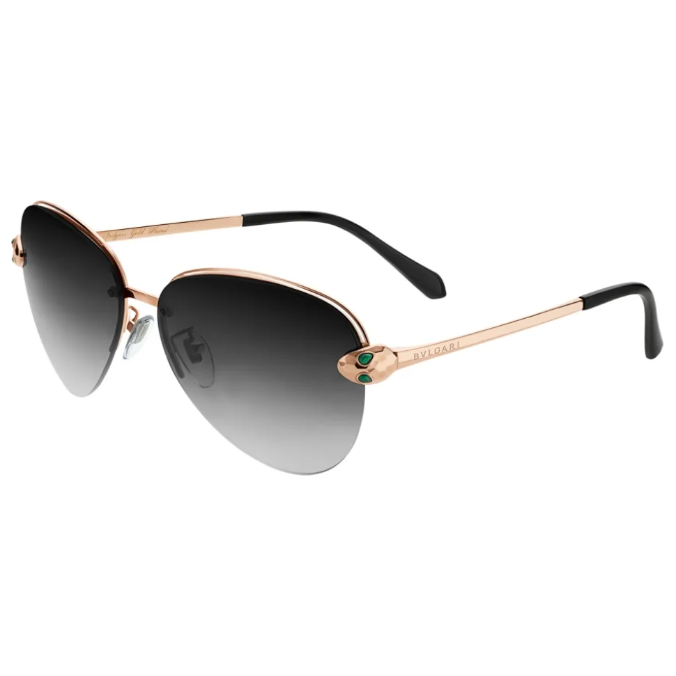 Bulgari - Le Gemme - Aviator Sunglasses - Gold Grey - Serpenti Collection - Bulgari Eyewear - Avvenice