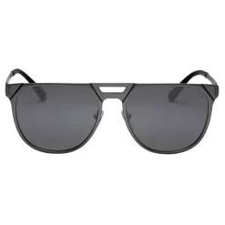 Bulgari - Le Gemme Octo - Squared Pilot Gold Plated Metal Sunglasses - Dark Gray - Octo Collection - Bulgari Eyewear - Avvenice