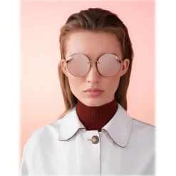 Bulgari - Poisaround - Round Oversize Sunglasses - Rose Gold - Serpenti Collection - Bulgari Eyewear - Avvenice