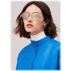 Bulgari - Serpenteyes Revolution - Hexagonal Wrap-Around Sunglasses - Pink - Serpenti Collection - Sunglasses - Bulgari Eyewear - Avvenice