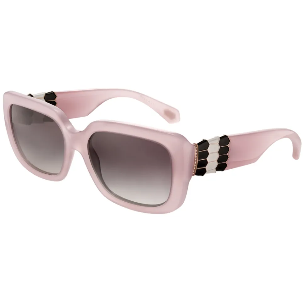 Bulgari - Serpenti - Back-to-Scale Rectangular Sunglasses - Pink - Serpenti Collection - Sunglasses - Bulgari Eyewear - Avvenice