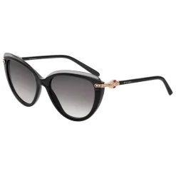 Bulgari - Serpenti - Cat Eye Sunglasses with Browline - Black - Serpenti Collection - Bulgari Eyewear - Avvenice