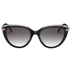 Bulgari - Serpenti - Cat Eye Sunglasses with Browline - Black - Serpenti Collection - Bulgari Eyewear - Avvenice