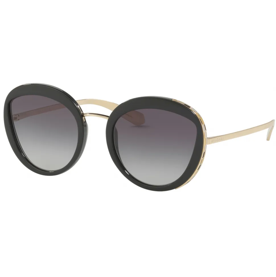 Bulgari - Serpenti - Round Acetate Frame Sunglasses - Black Gold - Serpenti Collection - Bulgari Eyewear - Avvenice