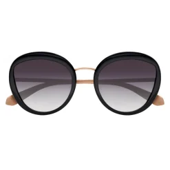 Bulgari - Serpenti - Round Acetate Frame Sunglasses - Black Gold - Serpenti Collection - Bulgari Eyewear - Avvenice