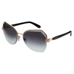 Bulgari - Serpenti - Semi-Rimless Butterfly Metal Frame - Black - Serpenti Collection - Bulgari Eyewear - Avvenice