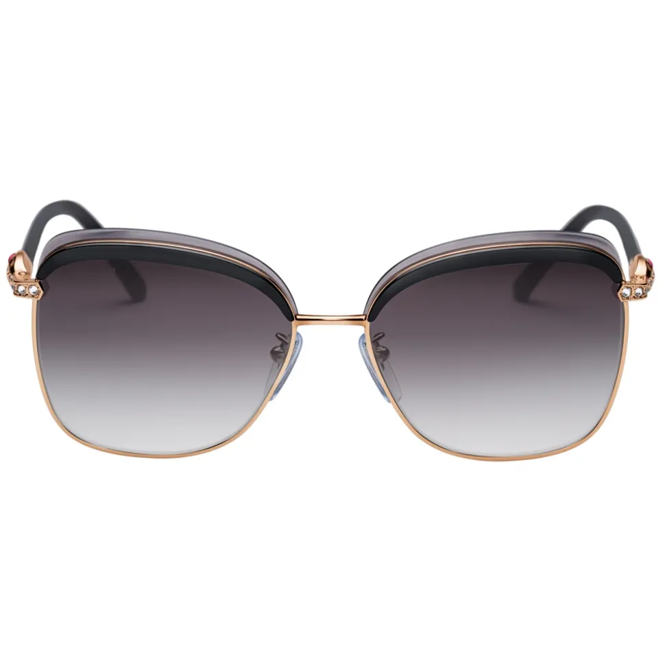 Bulgari - Serpenti - Squared Metal Sunglasses - Gold Black - Serpenti Collection - Bulgari Eyewear - Avvenice