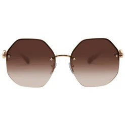Bulgari - Serpenti Crystals - Oversize Sunglasses - Light Gold Brown - Serpenti Collection - Bulgari Eyewear - Avvenice