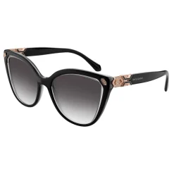 Bulgari - Serpenti Crystals - Cat-Eye Sunglasses - Black - Serpenti Collection - Bulgari Eyewear - Avvenice