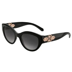 Bulgari - Serpenti Fashion Crystals - Cat-Eye Sunglasses - Black - Serpenti Collection - Bulgari Eyewear - Avvenice