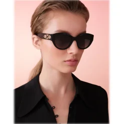 Bulgari - Serpenti Fashion Crystals - Cat-Eye Sunglasses - Black - Serpenti Collection - Bulgari Eyewear - Avvenice