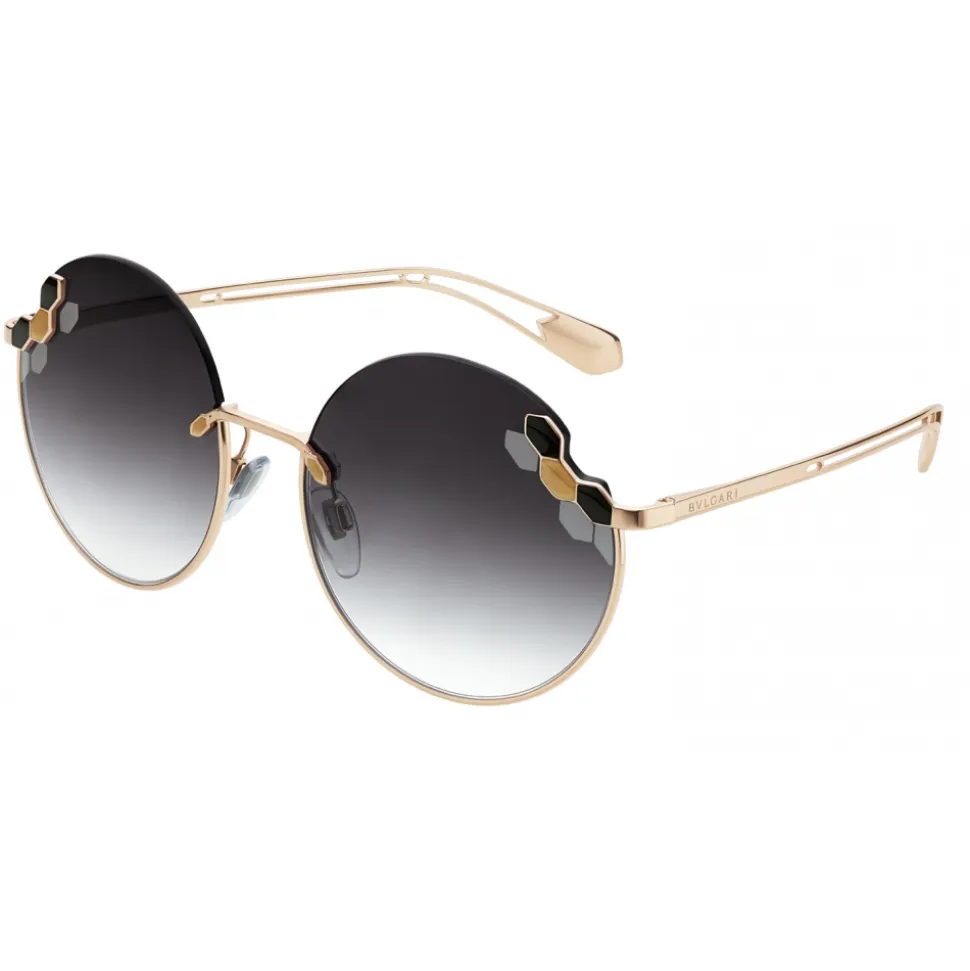 Bulgari - Serpenti Poisaround - Oversized Round Sunglasses - Gold - Serpenti Collection - Bulgari Eyewear - Avvenice