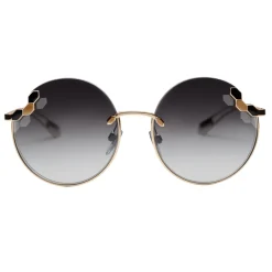 Bulgari - Serpenti Poisaround - Oversized Round Sunglasses - Gold - Serpenti Collection - Bulgari Eyewear - Avvenice