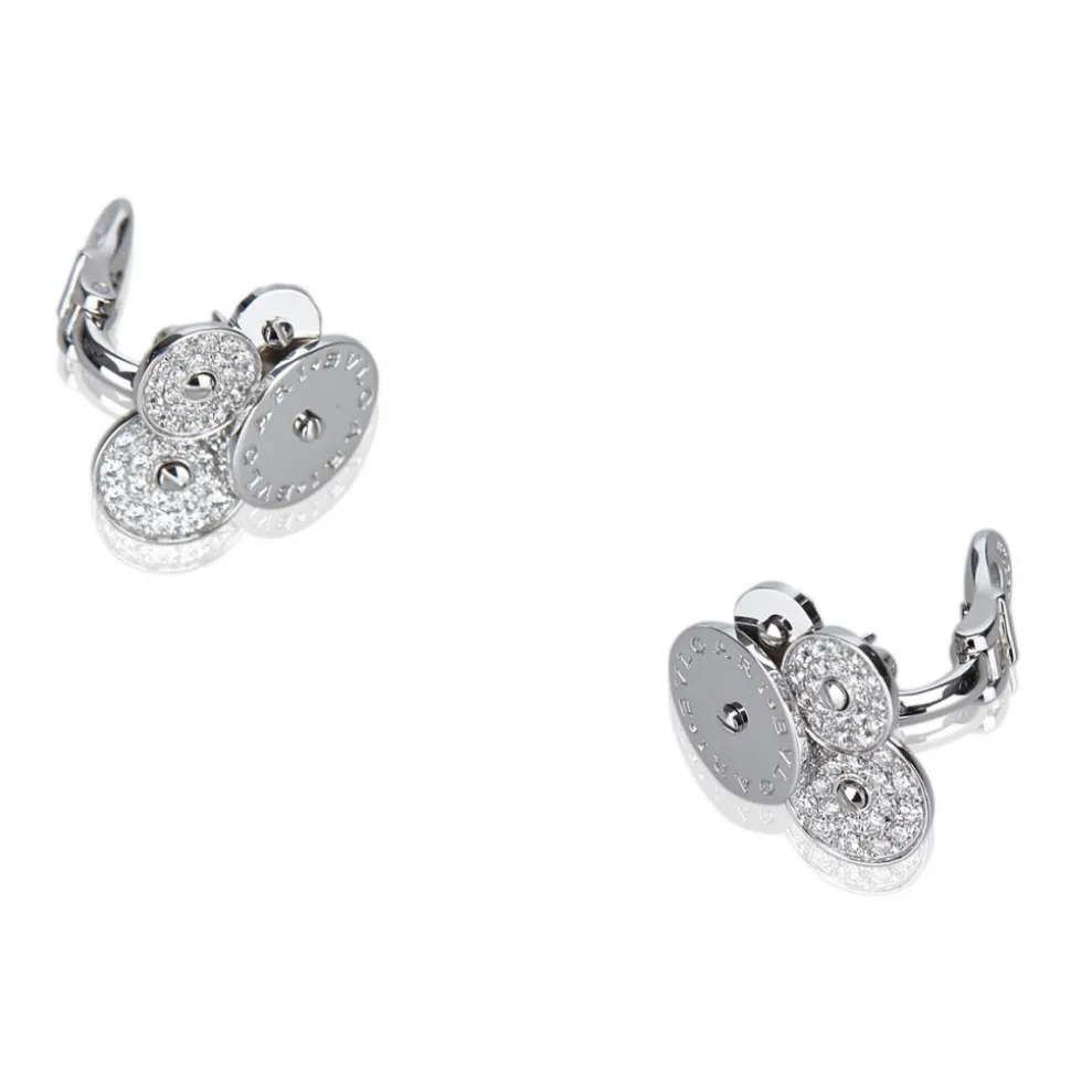 Bulgari Vintage - Diamond Cicladi Earrings - Bvlgari Earrings in 18K White Gold with Diamond Set - Luxury High Quality - Avvenice