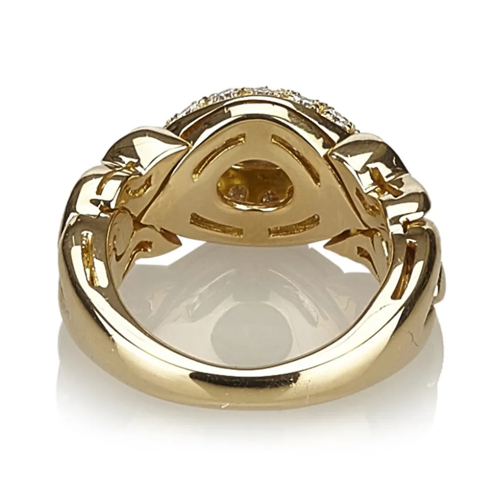 Bulgari Vintage - 18K Diamond Ring - Bvlgari Ring in Yellow Gold with Oval Diamond Heart - Luxury High Quality - Avvenice