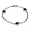 Bulgari Vintage - 18K Onyx Station Bracelet - Bvlgari Bracelet in 18K White Gold - Luxury High Quality - Avvenice