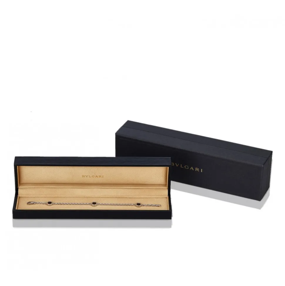 Bulgari Vintage - 18K Onyx Station Bracelet - Bvlgari Bracelet in 18K White Gold - Luxury High Quality - Avvenice