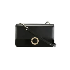 Bulgari Vintage - Leather Bulgari-Bulgari Chain Crossbody Bag - Black - Leather and Calf Leather Handbag - Luxury High Quality - Avvenice