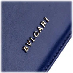 Bulgari Vintage - Leather Bulgari Chain Crossbody Bag - Blue Black - Leather and Calf Crossbody Bag - Luxury High Quality - Avvenice