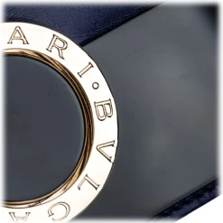 Bulgari Vintage - Leather Bulgari Chain Crossbody Bag - Blue Black - Leather and Calf Crossbody Bag - Luxury High Quality - Avvenice